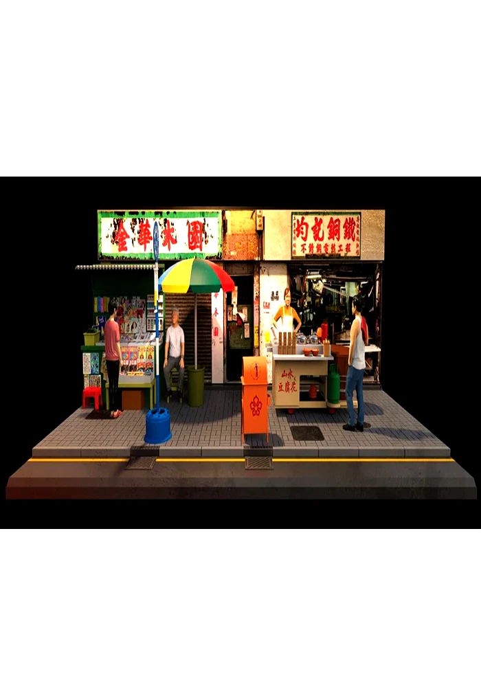 EXCLUSIVES Tiny Hong Kong Street Set - Hawker Cartful Street Diorama (S4) (Figures & Cartfuls Not Included) - Image 3