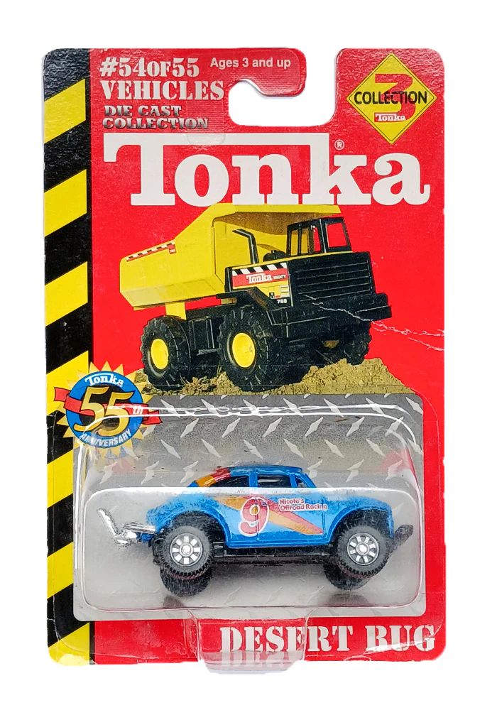 EXCLUSIVES Tonka Desert Bug - Blue - 2002 Card (Creased Card / Car in Excellent Condition) (Scale 1:64)