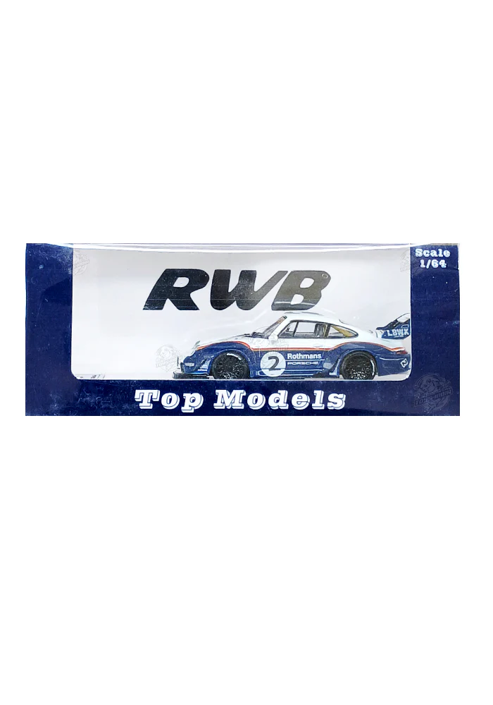 EXCLUSIVES Top Models Porsche RWB 993 Rothmans - White / Blue (Scale 1:64)