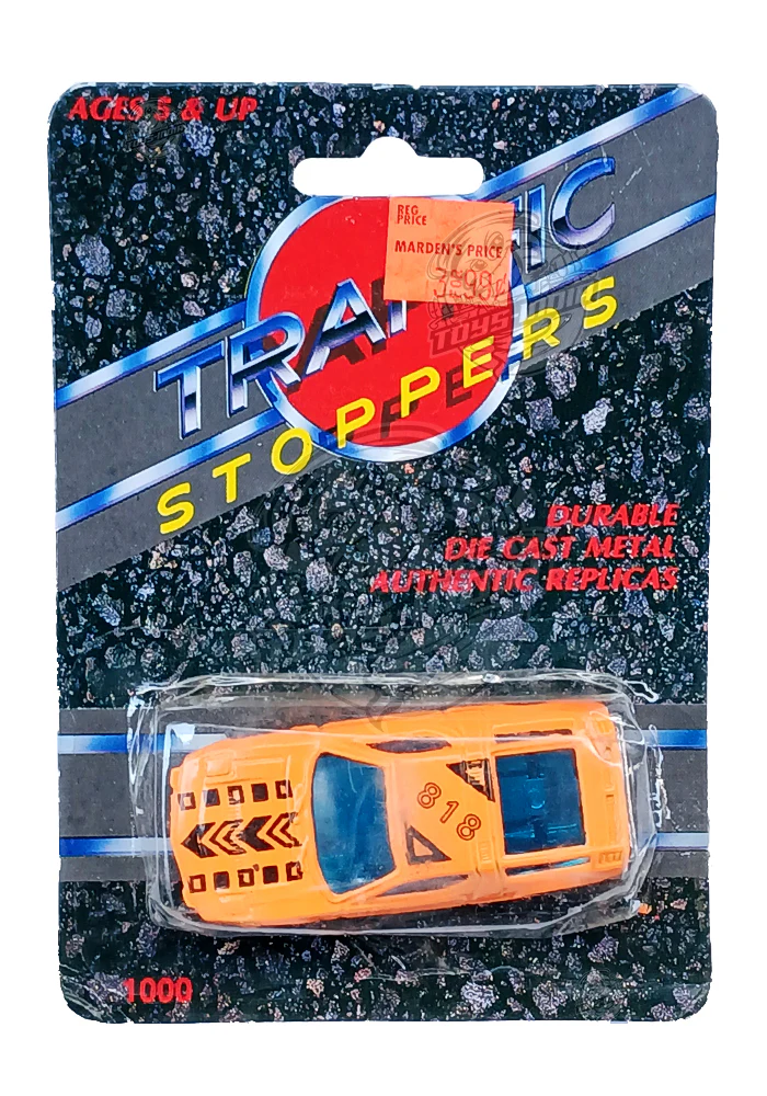 EXCLUSIVES Traffic Stoppers Car - Orange (Card Damage / Car in Excellent Condition) (Scale 1:64)