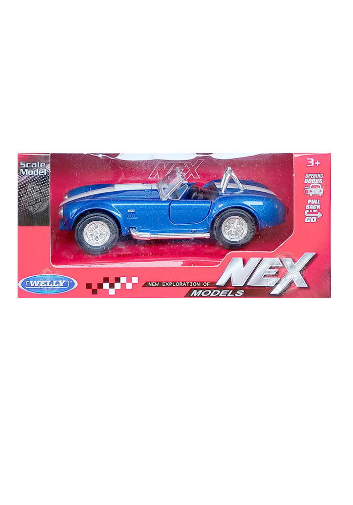 EXCLUSIVES Welly NEX 1965 Shelby Cobra 427 S/C - Blue / White (1:43)