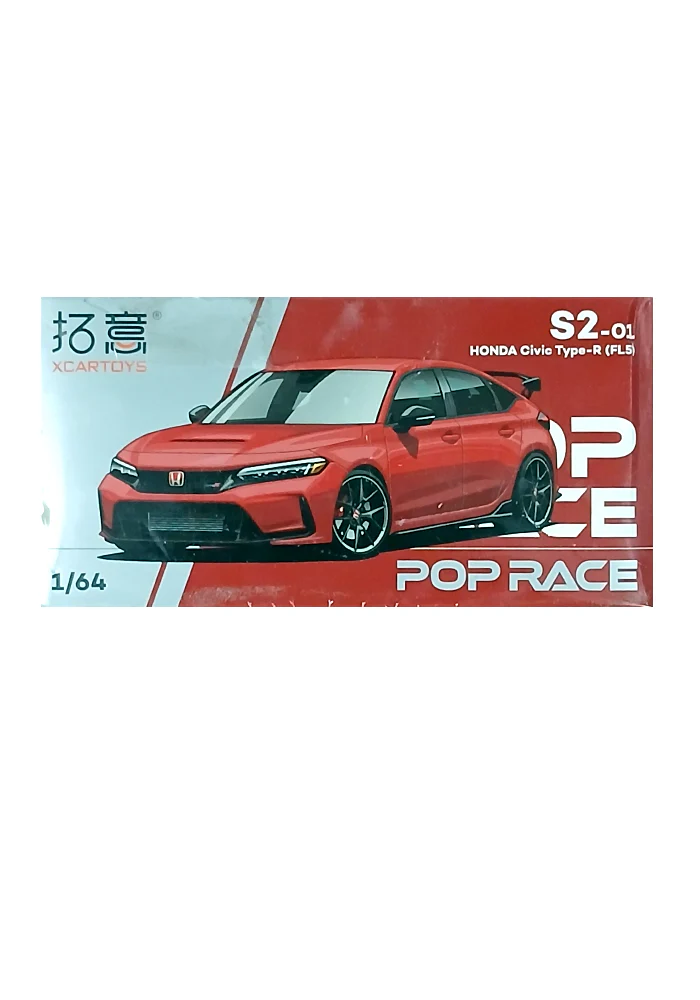EXCLUSIVES XCARTOYS Pop Race Honda Civic Type-R (FL5) - Red (Scale 1:64)