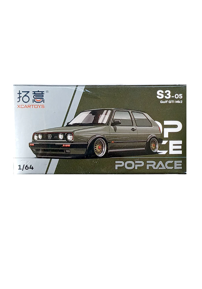 EXCLUSIVES XCARTOYS Pop Race Volkswagen Golf GTI MK2 - Green (Scale 1:64)