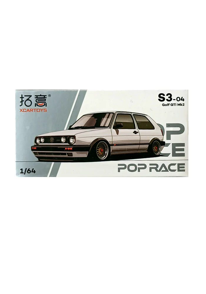 EXCLUSIVES XCARTOYS Pop Race Volkswagen Golf GTI MK2 - White (Scale 1:64)