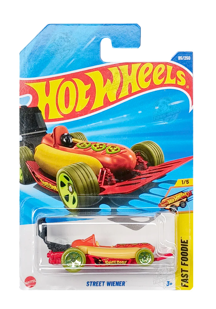 INDIAN CARD Hot Wheels Street Wiener - Yellow / Red - 2025 Card