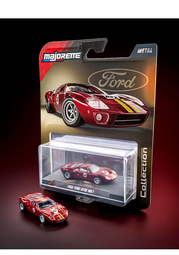 Majorette Collection Metal 1965 Ford GT40 MK1 - Red - 2025 Card - Image 4
