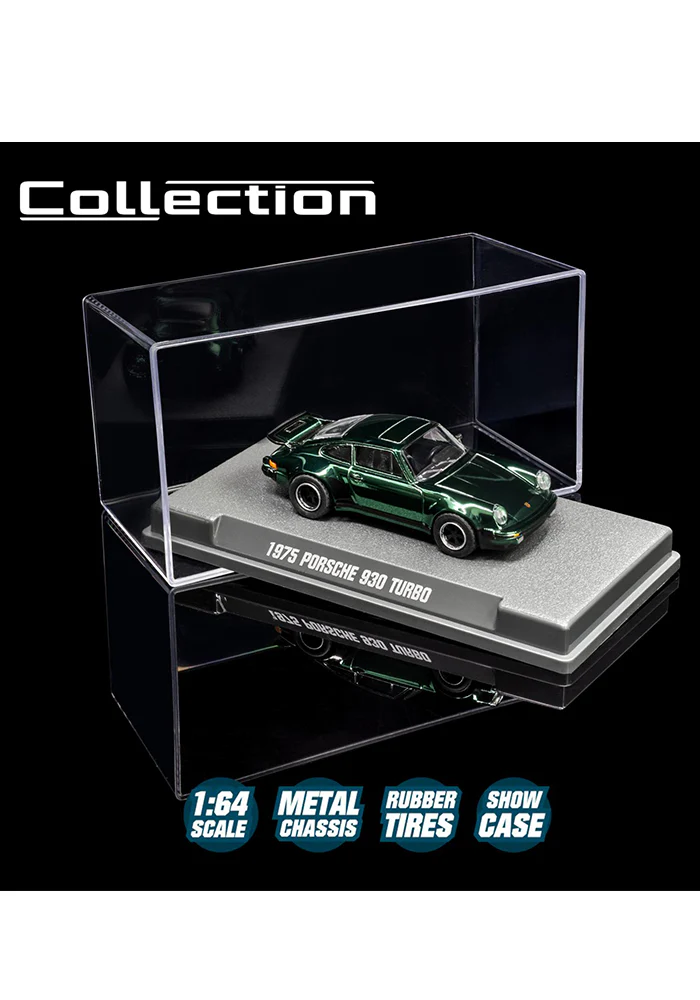 Majorette Collection Metal 1975 Porsche 930 Turbo - Green - 2025 Card - Image 3