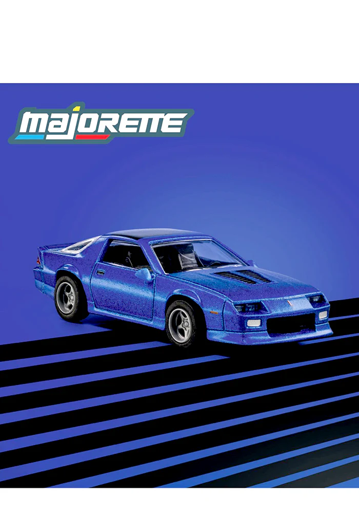 Majorette Collection Metal 1985 Chevrolet Camaro - Blue - 2025 Card - Image 2
