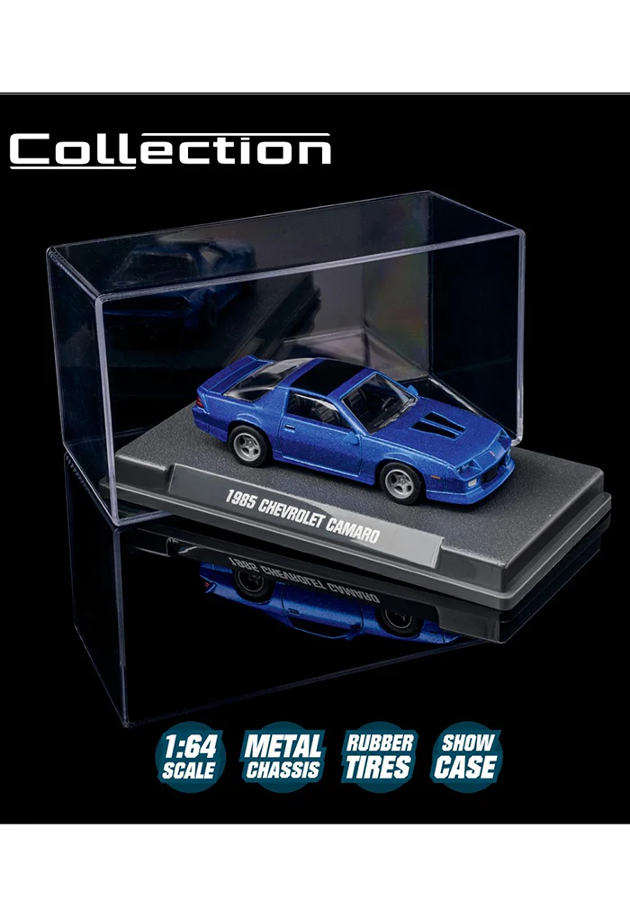 Majorette Collection Metal 1985 Chevrolet Camaro - Blue - 2025 Card - Image 3