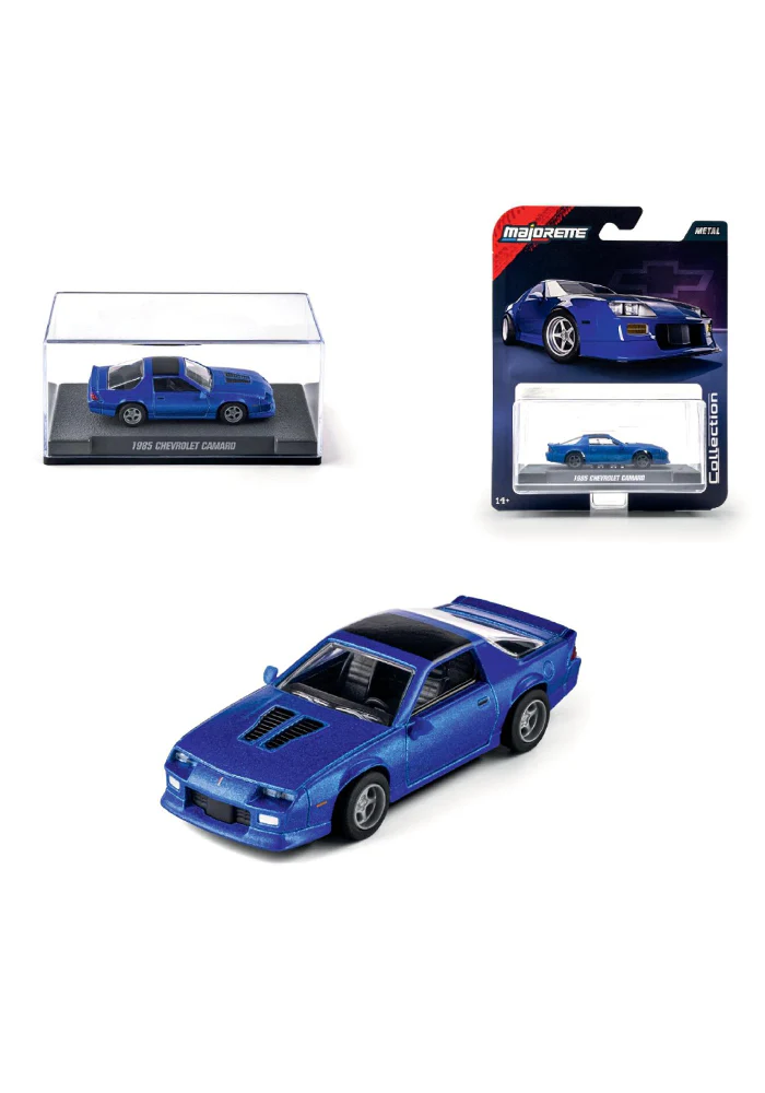 Majorette Collection Metal 1985 Chevrolet Camaro - Blue - 2025 Card - Image 4