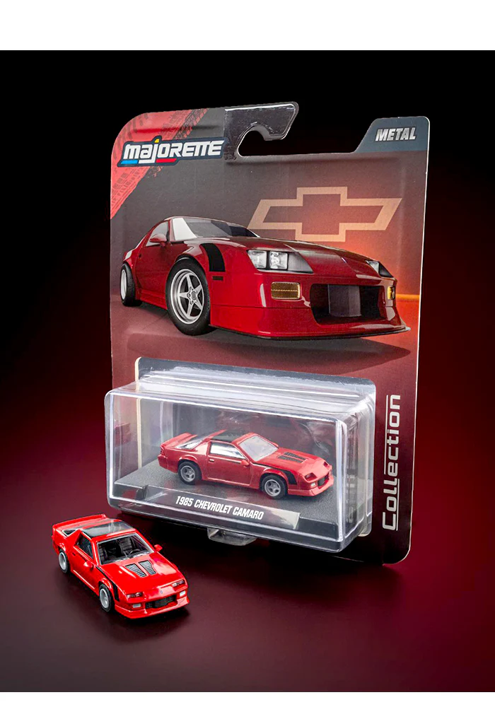 Majorette Collection Metal 1985 Chevrolet Camaro - Red - 2025 Card - Image 4