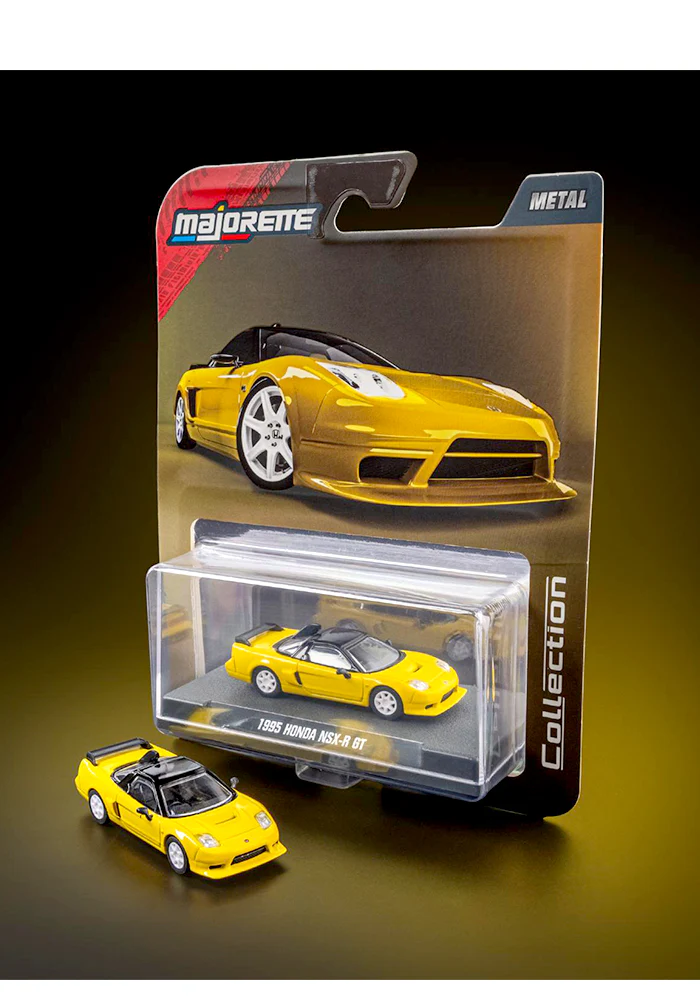 Majorette Collection Metal 1995 Honda NSX-R GT - Yellow - 2025 Card - Image 4
