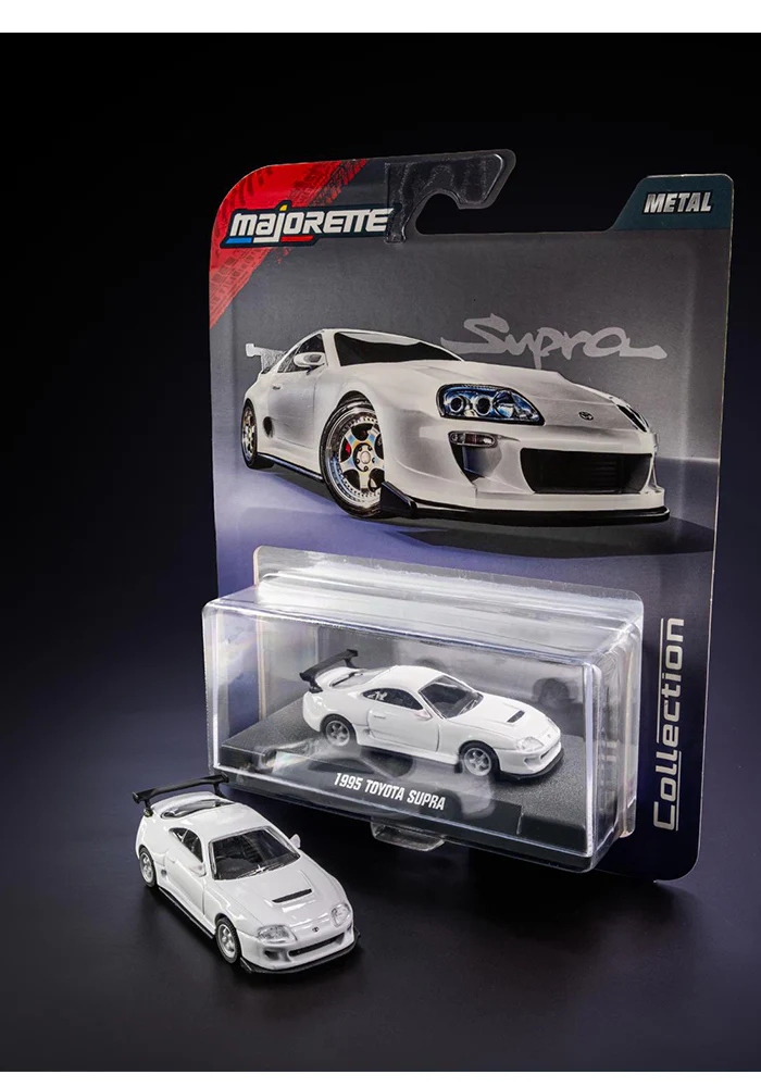 Majorette Collection Metal 1995 Toyota Supra - White - 2025 Card - Image 4