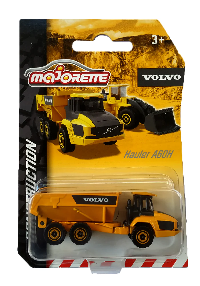 Majorette Construction Volvo Hauler A60H - Yellow / Black - 2022 Card