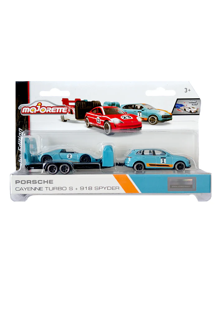 Majorette Porsche Edition Porsche Cayenne Turbo S & Porsche 918 Spyder - Green / Orange - 2025 Card