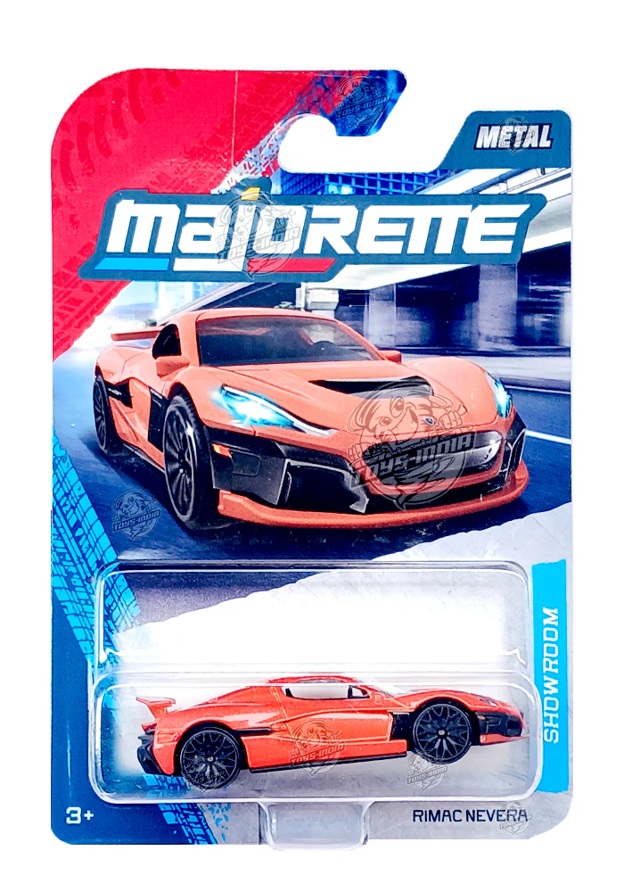 Majorette Showroom Cars Rimac Nevera - Orange - 2025 Card (Moving Parts)