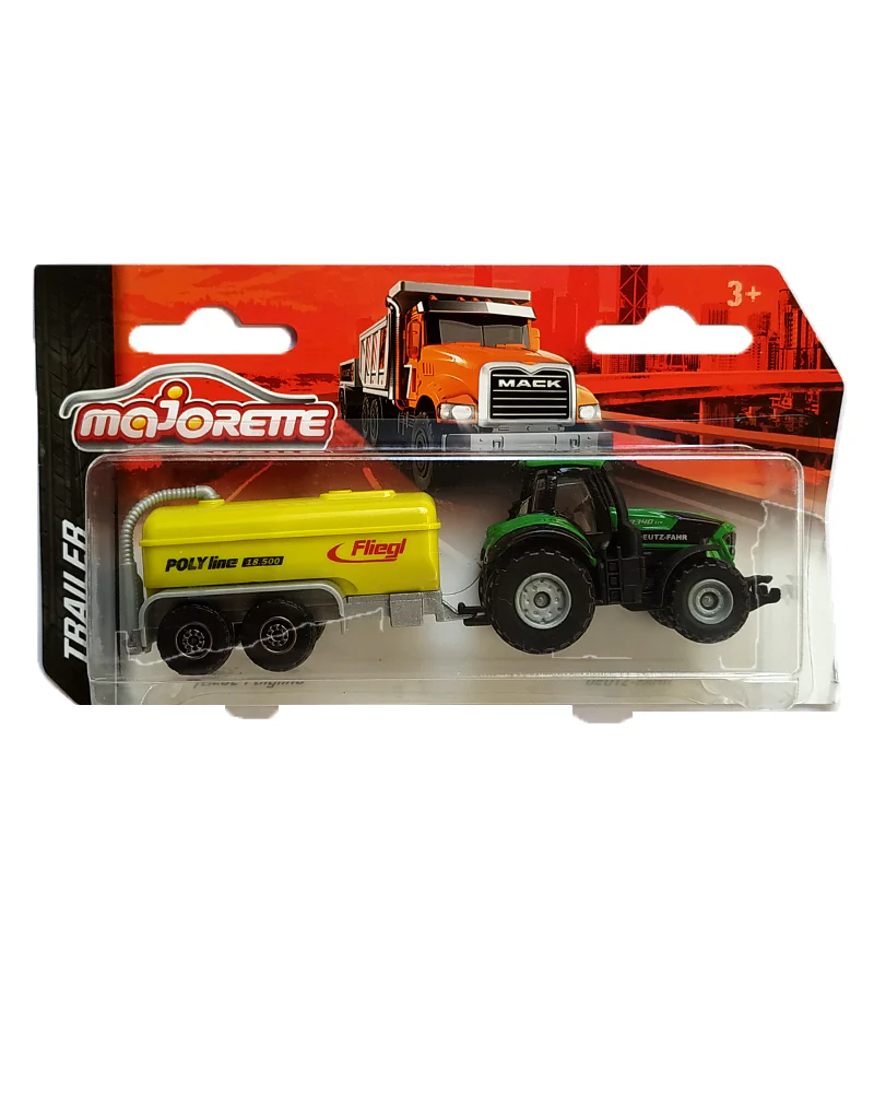 Majorette Trailer Deutz-Fahr (Green) & Fliegl Polyline (Yellow) - 2023 Card