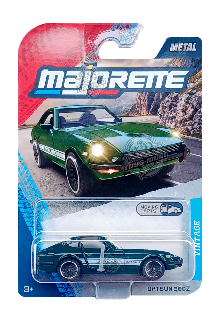 Majorette Vintage Datsun 260Z - Green - 2025 Card (Moving Parts)