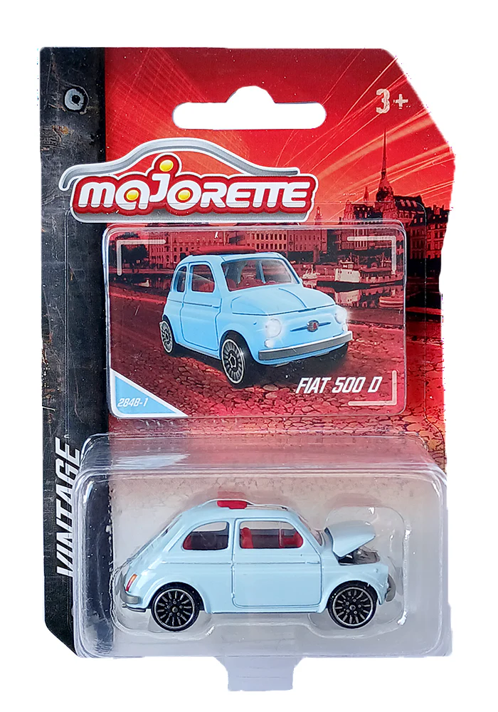 Majorette Vintage Fiat 500 D - Blue - 2025 Card