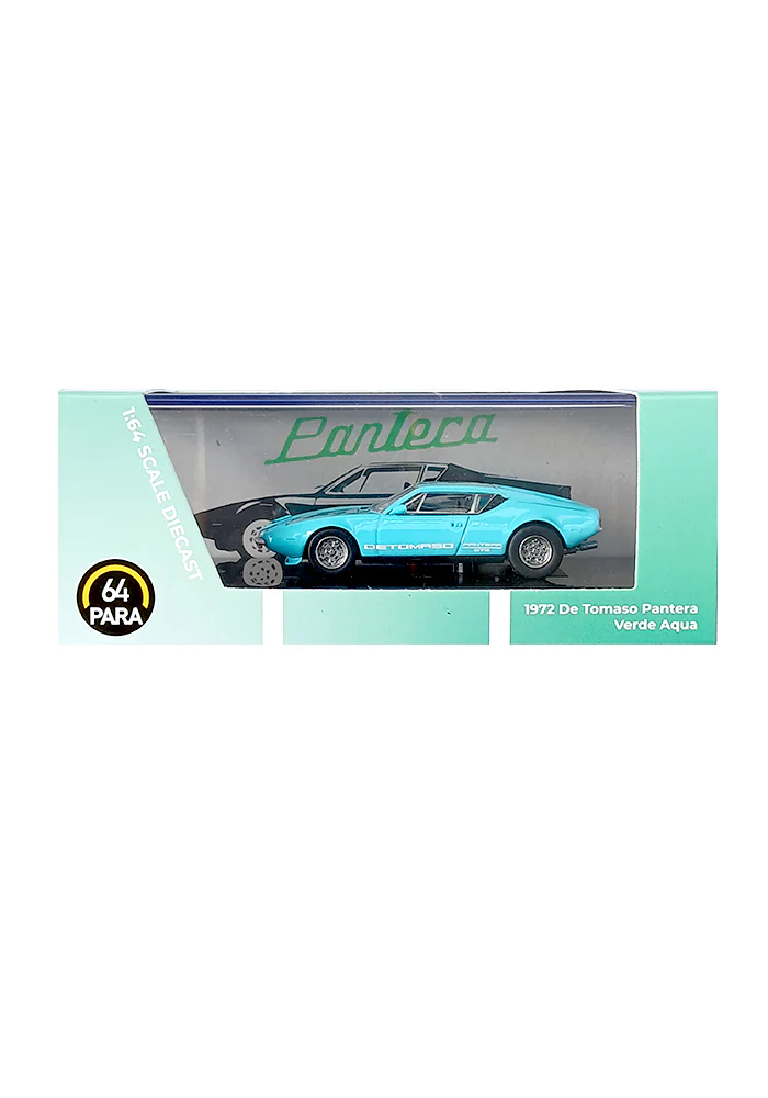 Para64 1972 De Tomaso Pantera - Teal (Slight Crack on Box) (1:64 Scale)