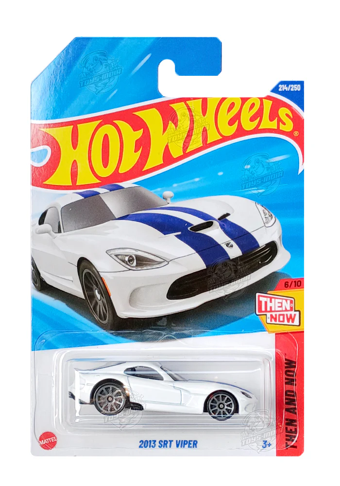 PRE OWNED INDIAN CARD Hot Wheels 2013 SRT Viper - White / Blue - 2025 Card