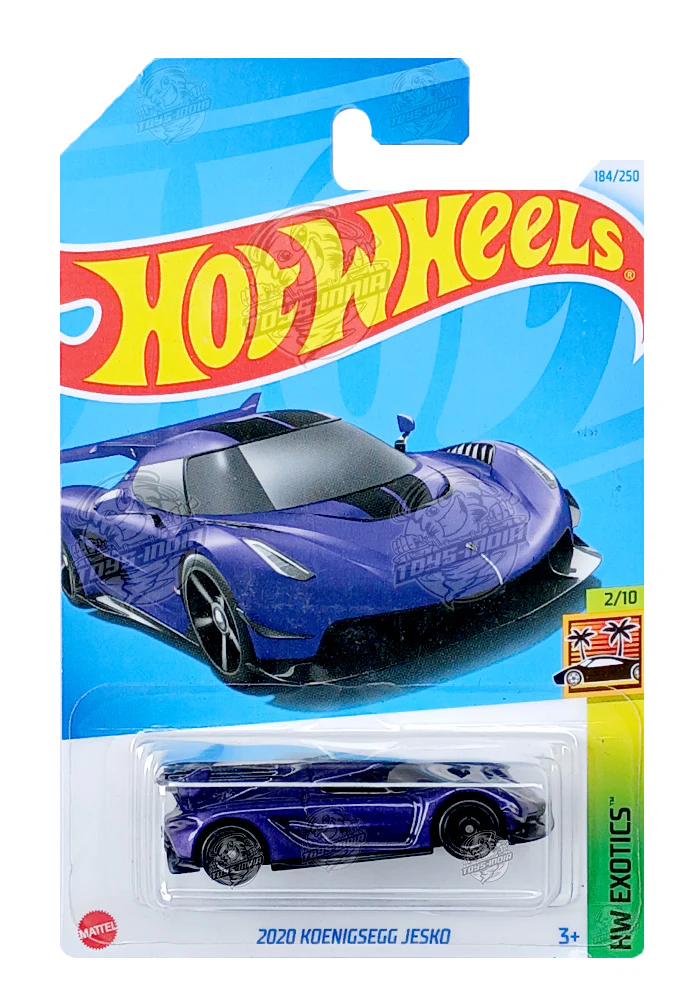 PRE OWNED INDIAN CARD Hot Wheels 2020 Koenigsegg Jesko - Purple - 2024 Card