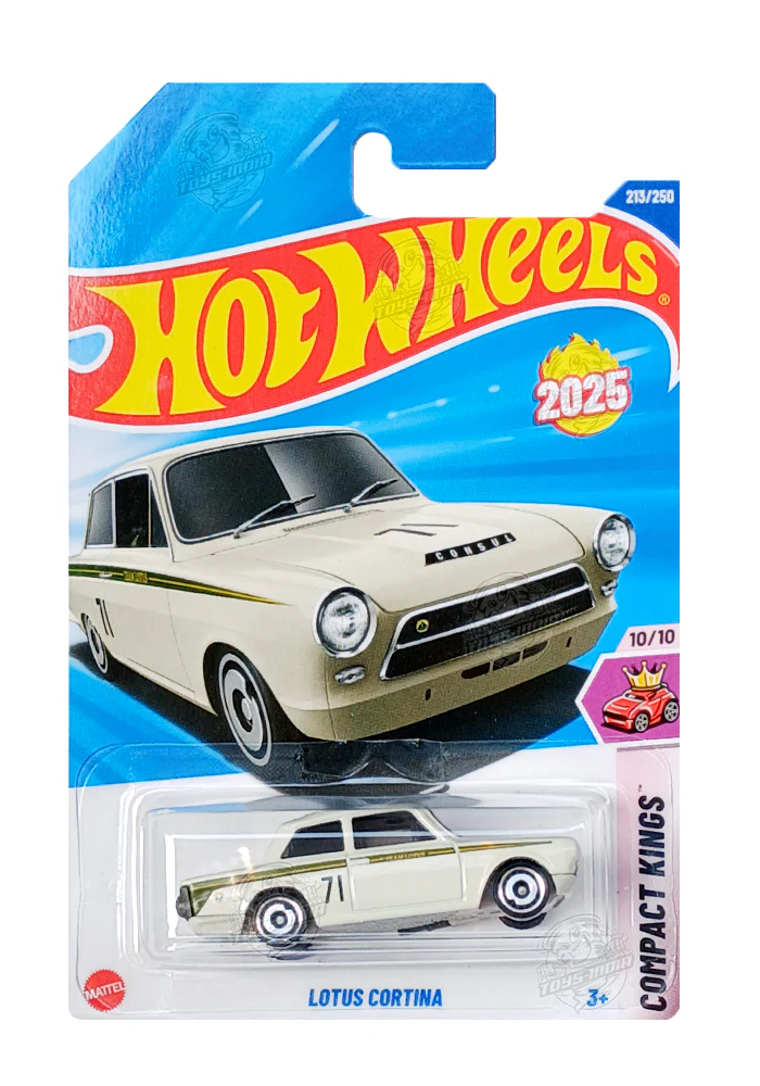 PRE OWNED INDIAN CARD Hot Wheels Lotus Cortina - White - 2025 Card