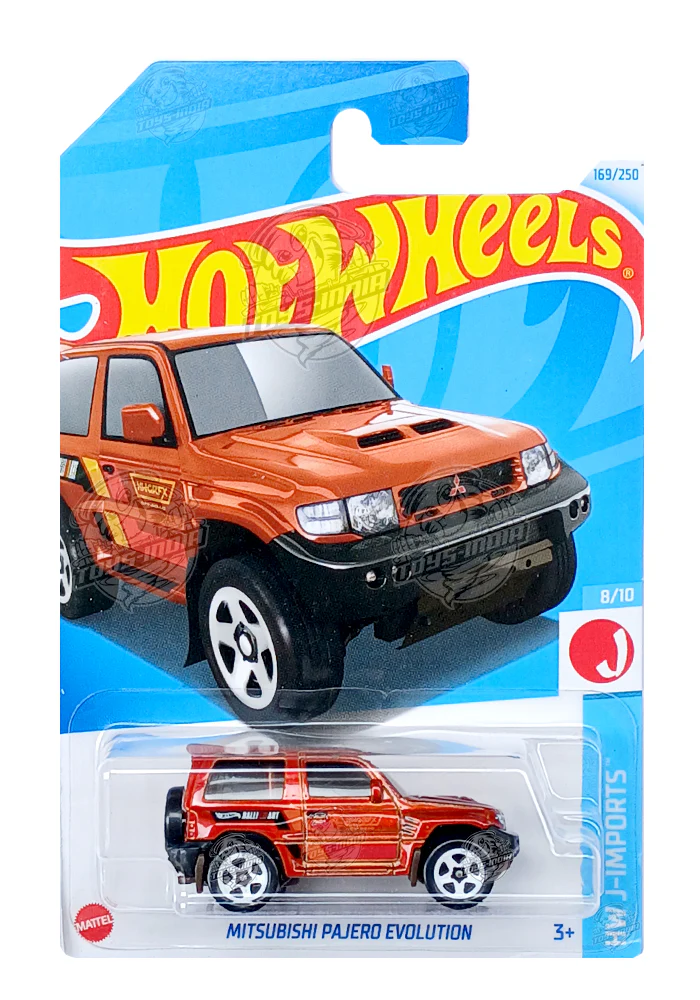 PRE OWNED INDIAN CARD Hot Wheels Mitsubishi Pajero Evolution - Orange - 2024 Card