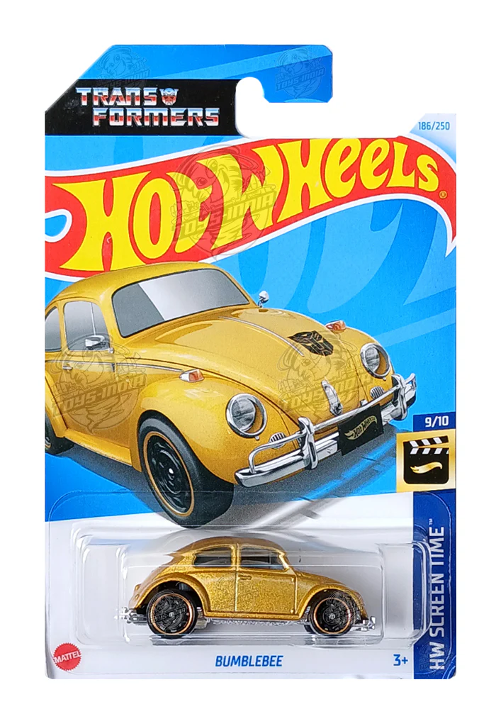 PRE OWNED INDIAN CARD Hot Wheels Transformers Bumblebee - Golden - 2024 Card