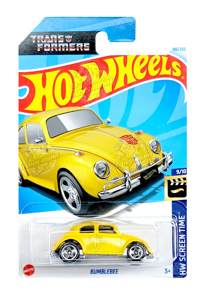 PRE OWNED INDIAN CARD Hot Wheels Transformers Bumblebee - Yellow - 2024 Card