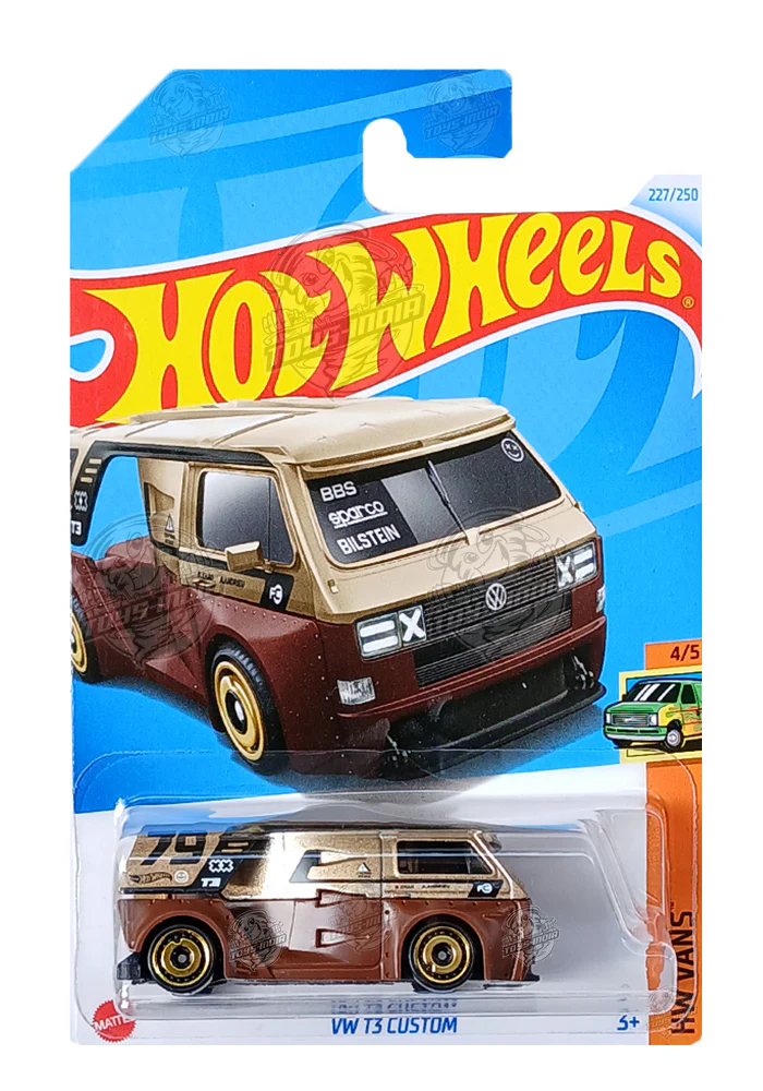PRE OWNED INDIAN CARD Hot Wheels VW T3 Custom - Brown - 2024 Card