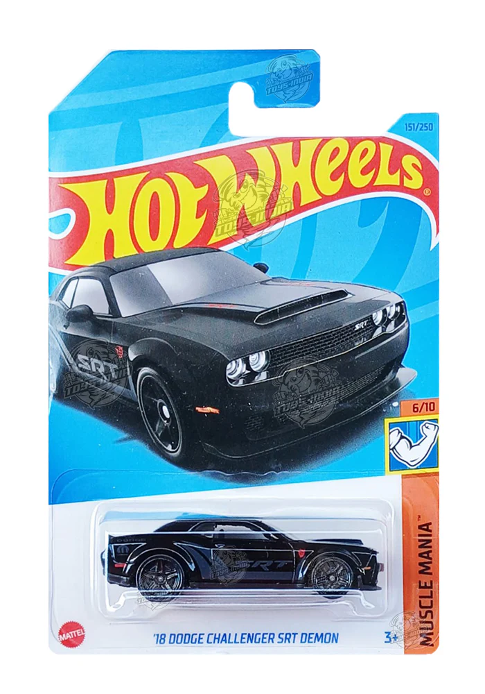 PRE OWNED INDIAN CARD Hot Wheels '18 Dodge Challenger SRT Demon - Black - 2023 Card