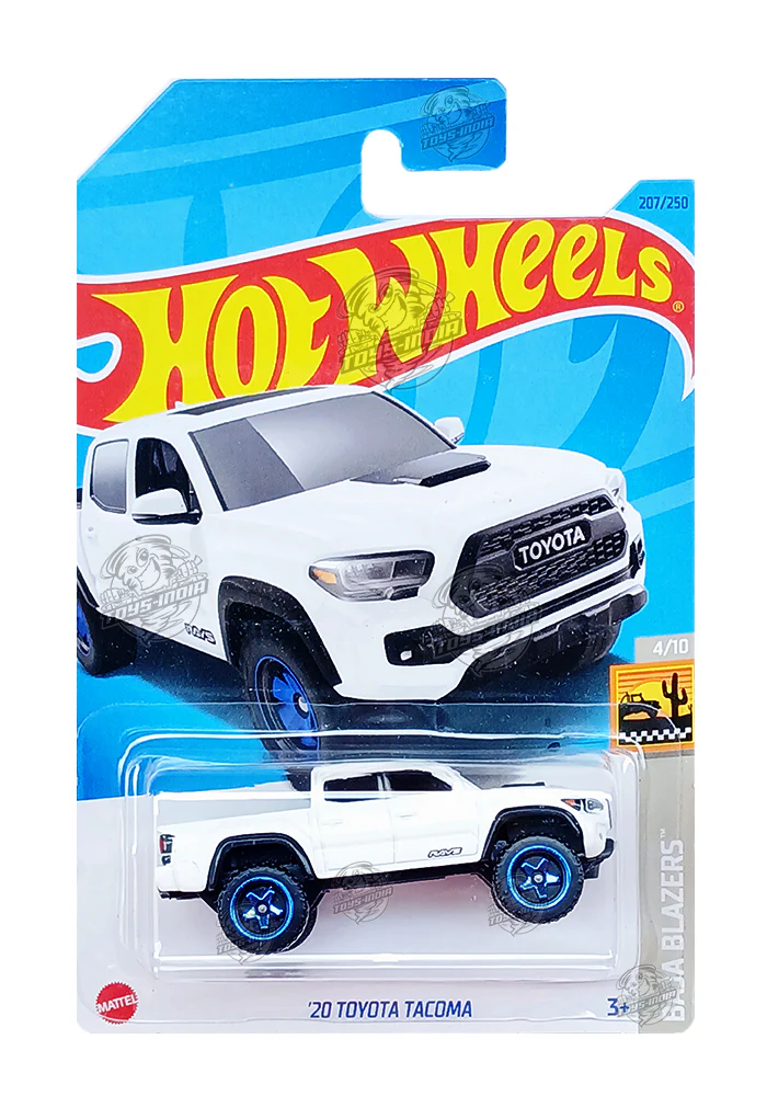 PRE OWNED INDIAN CARD Hot Wheels '20 Toyota Tacoma - White - 2023 Card
