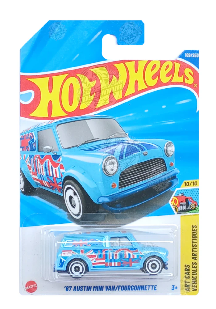 PRE OWNED INDIAN CARD Hot Wheels '67 Austin Mini Van / Fourgonnette - Blue - 2025 Card