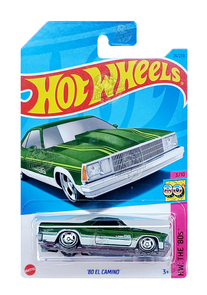 PRE OWNED INDIAN CARD Hot Wheels '80 EL Camino - Green - 2023 Card