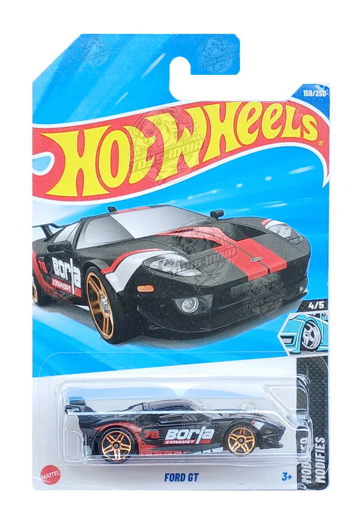 PRE OWNED INDIAN CARD Hot Wheels Ford GT - Black - 2025 Card