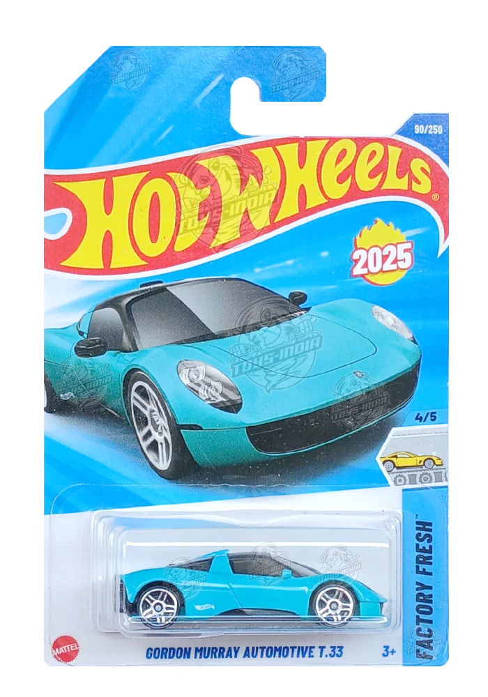 PRE OWNED INDIAN CARD Hot Wheels Gordon Murray Automotive T.33 - Green - 2025 Card