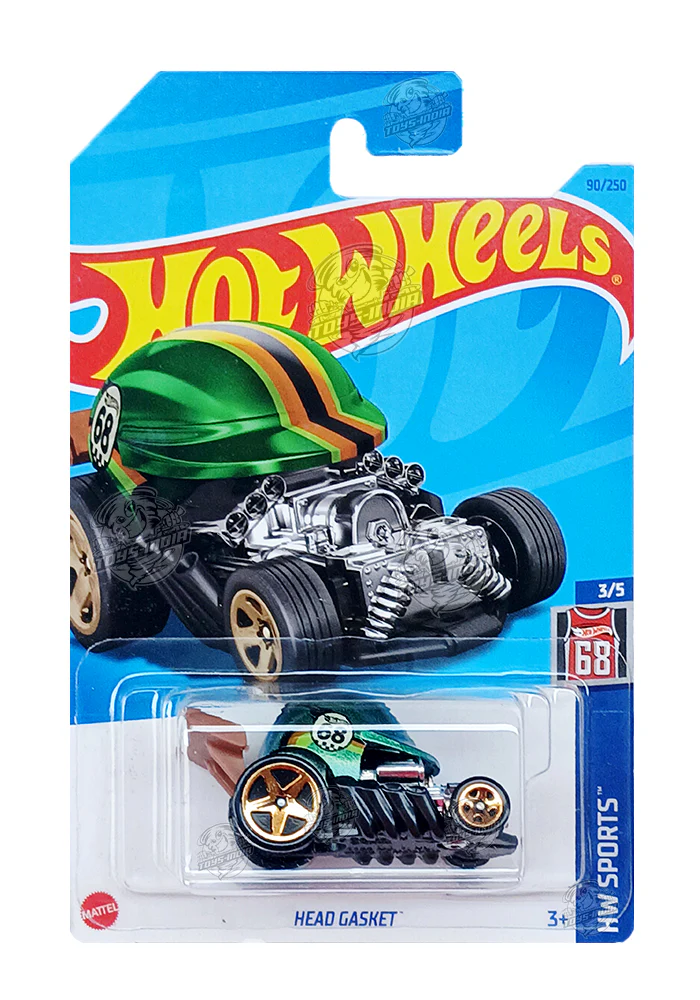 PRE OWNED INDIAN CARD Hot Wheels Head Gasket - Green - 2023 Card