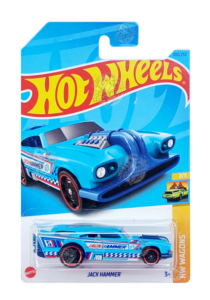 PRE OWNED INDIAN CARD Hot Wheels Jack Hammer - Blue - 2023 Card