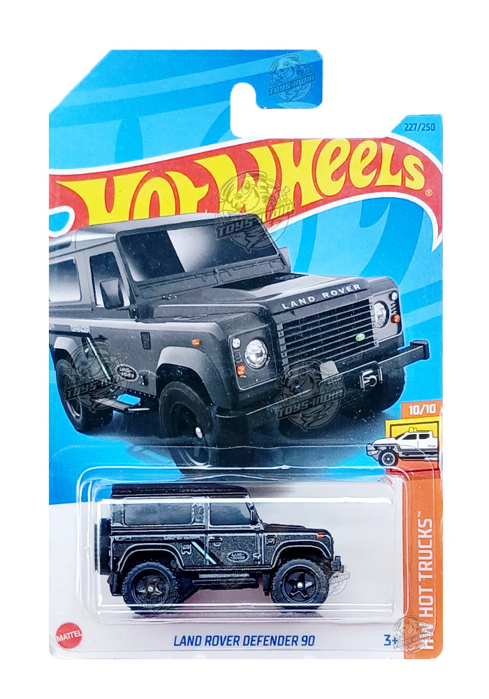 PRE OWNED INDIAN CARD Hot Wheels Land Rover Defender 90 - Black - 2023 Card