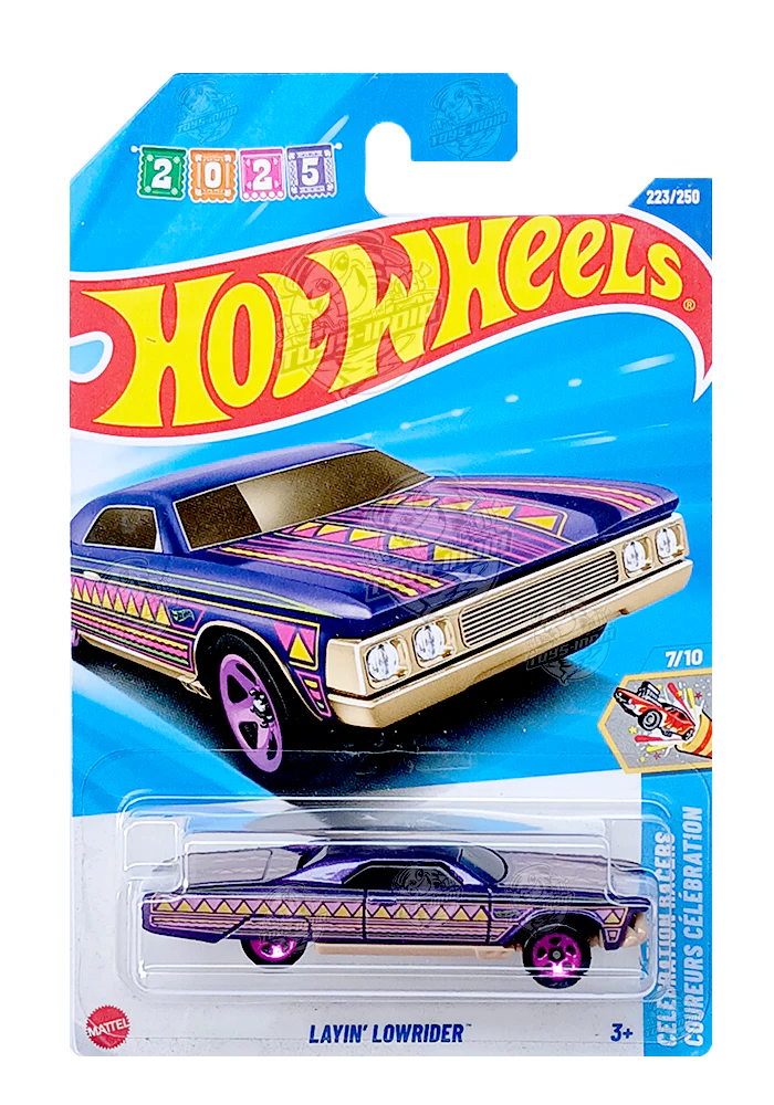 PRE OWNED INDIAN CARD Hot Wheels Layin' Lowrider - Purple - 2025 Card