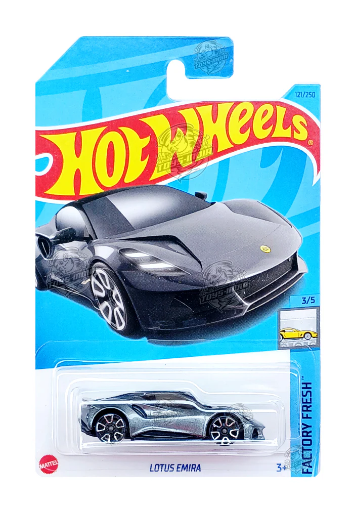 PRE OWNED INDIAN CARD Hot Wheels Lotus Emira - Grey - 2023 Card