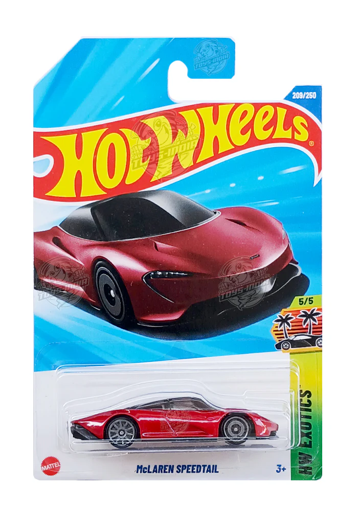 PRE OWNED INDIAN CARD Hot Wheels McLaren Speedtail - Red - 2025 Card