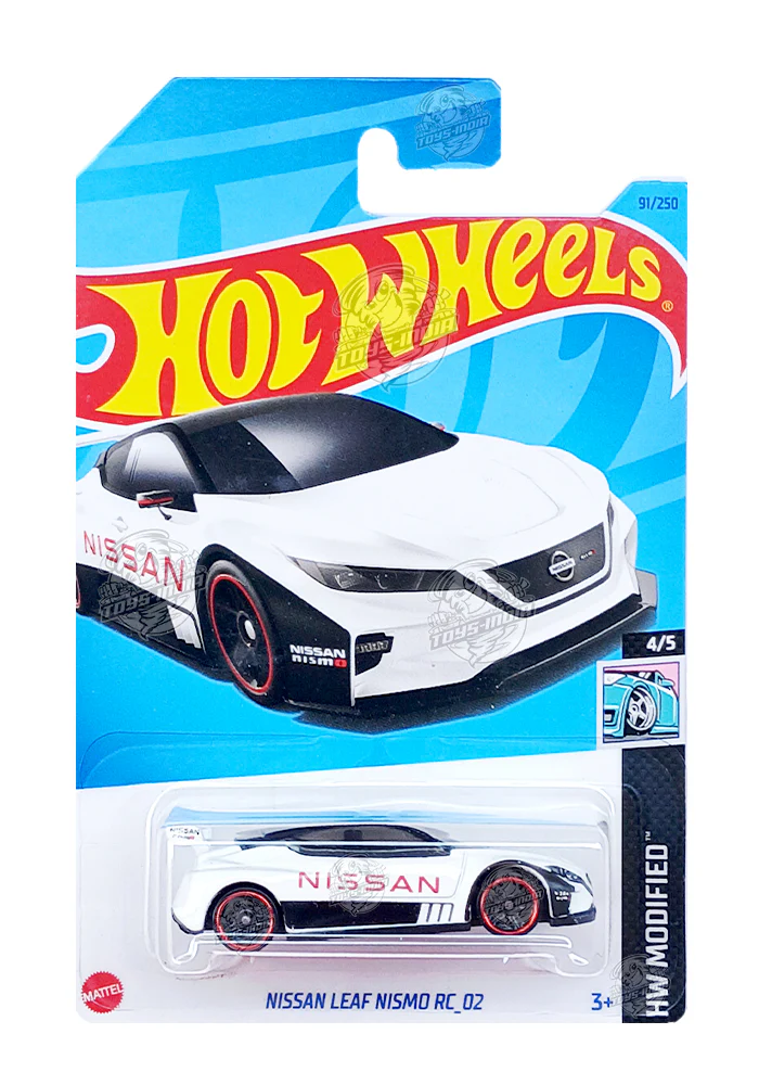PRE OWNED INDIAN CARD Hot Wheels Nissan Leaf Nismo RC 02 - White / Black - 2023 Card