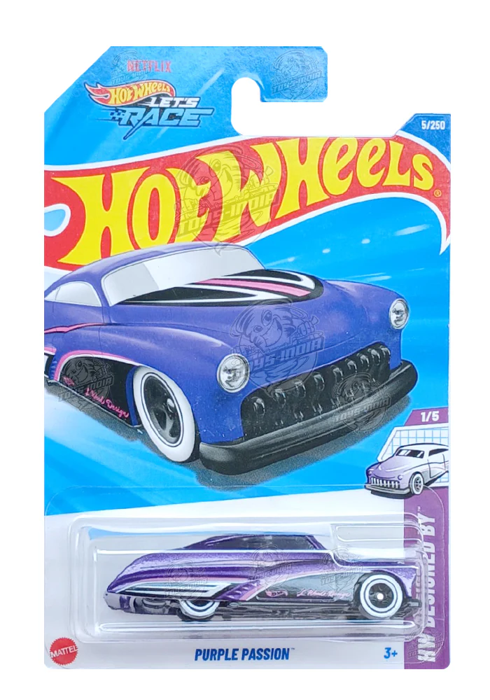 PRE OWNED INDIAN CARD Hot Wheels Purple Passion - Purple / Black - 2024 Card