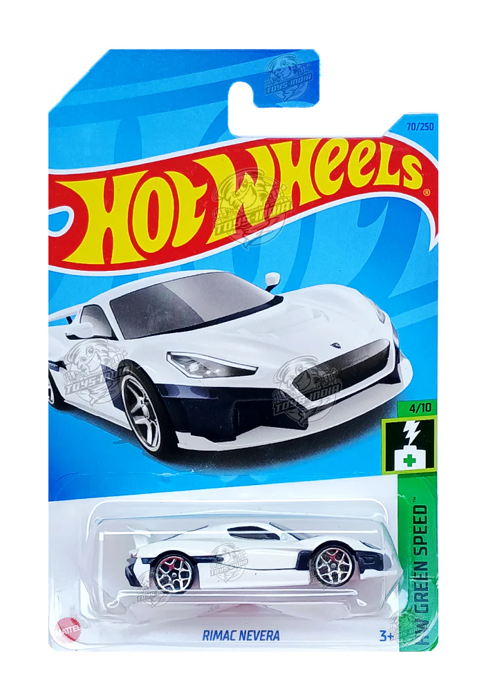 PRE OWNED INDIAN CARD Hot Wheels Rimac Nevera - White - 2023 Card