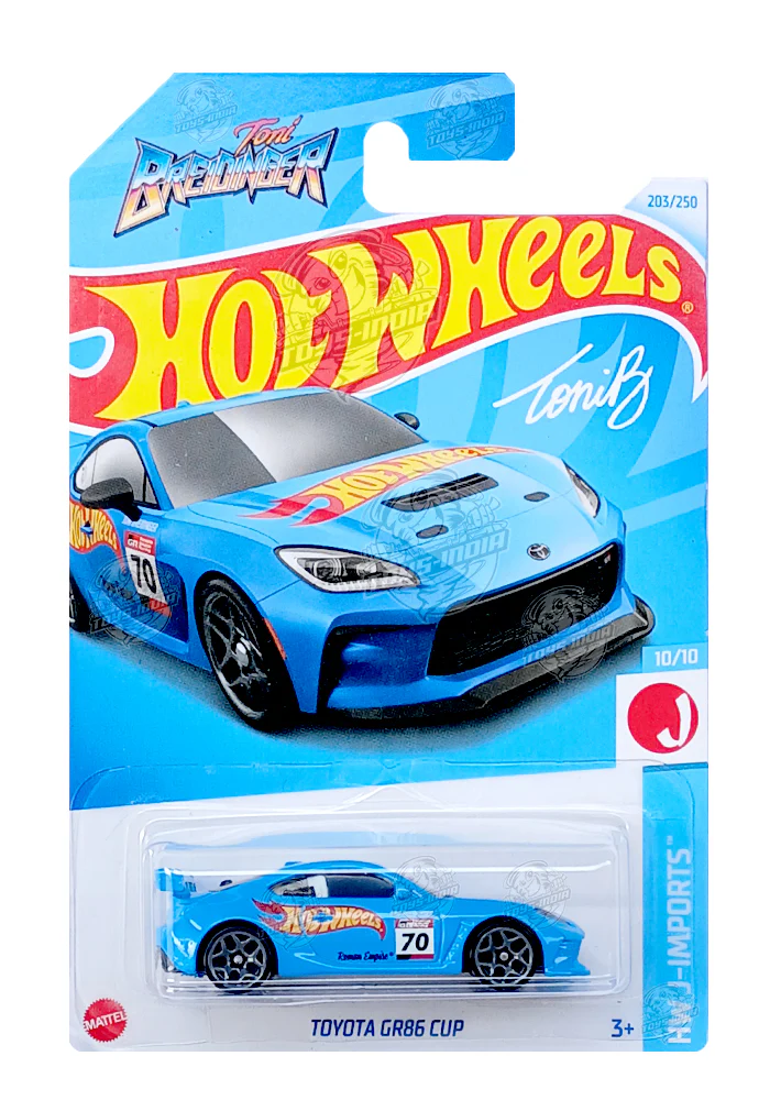 PRE OWNED INDIAN CARD Hot Wheels Toyota GR86 Cup - Blue - 2024 Card