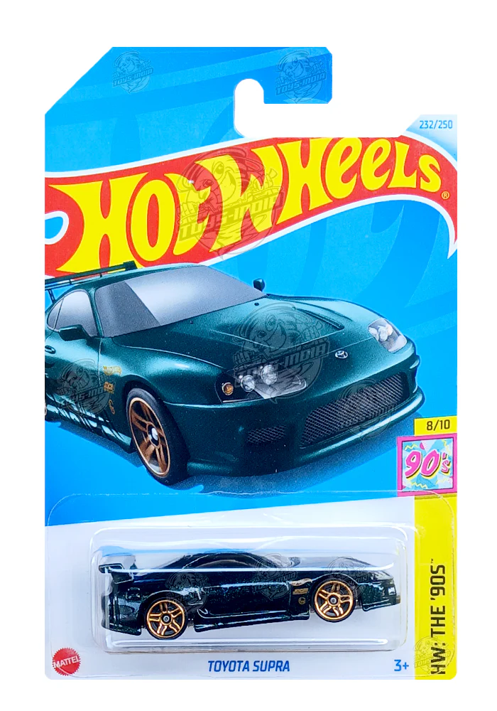PRE OWNED INDIAN CARD Hot Wheels Toyota Supra - Green - 2024 Card